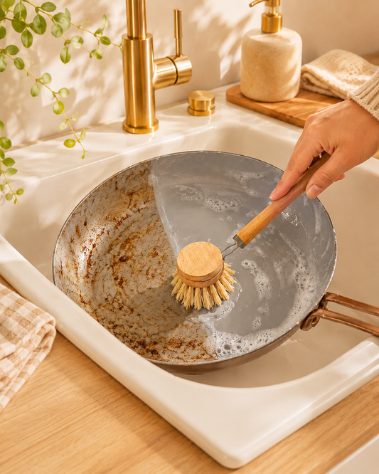Wooden Dish Brush with Replaceable Head